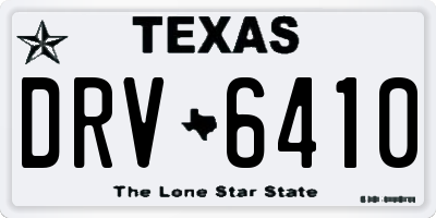 TX license plate DRV6410