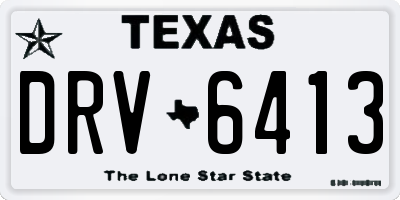 TX license plate DRV6413