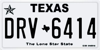 TX license plate DRV6414