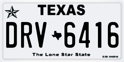 TX license plate DRV6416
