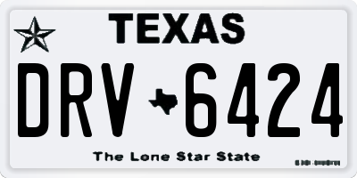 TX license plate DRV6424