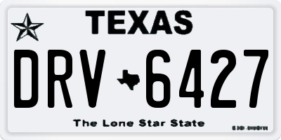 TX license plate DRV6427