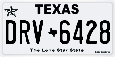 TX license plate DRV6428