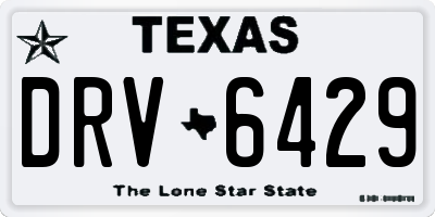 TX license plate DRV6429