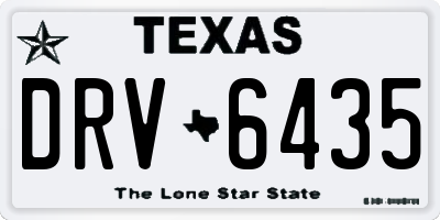 TX license plate DRV6435