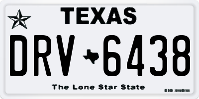 TX license plate DRV6438