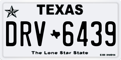 TX license plate DRV6439