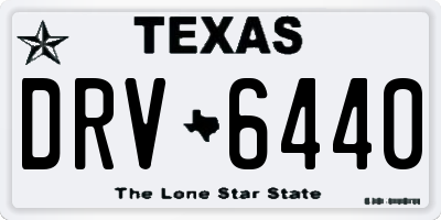 TX license plate DRV6440