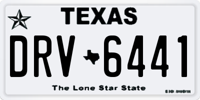 TX license plate DRV6441