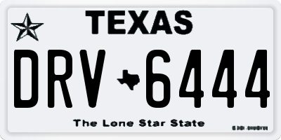 TX license plate DRV6444