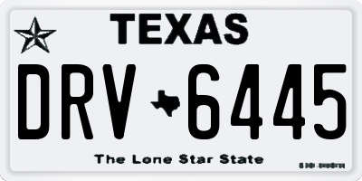 TX license plate DRV6445