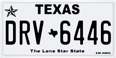 TX license plate DRV6446