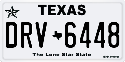 TX license plate DRV6448