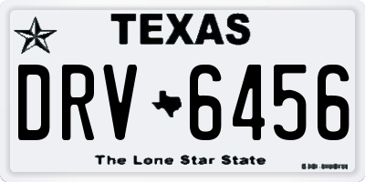 TX license plate DRV6456