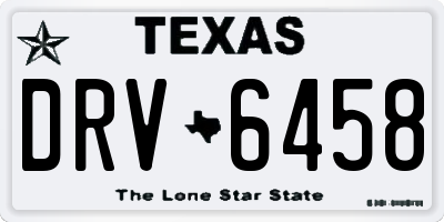 TX license plate DRV6458