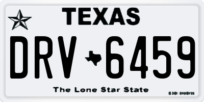 TX license plate DRV6459