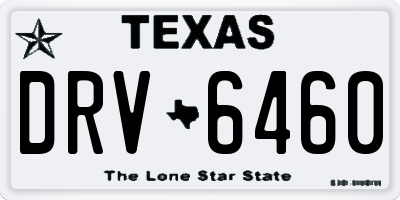 TX license plate DRV6460