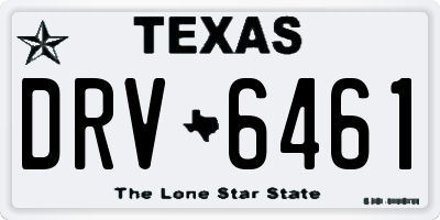 TX license plate DRV6461