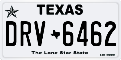 TX license plate DRV6462