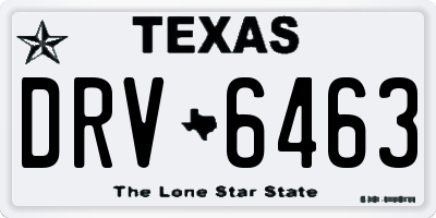 TX license plate DRV6463