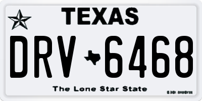 TX license plate DRV6468