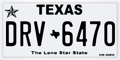 TX license plate DRV6470