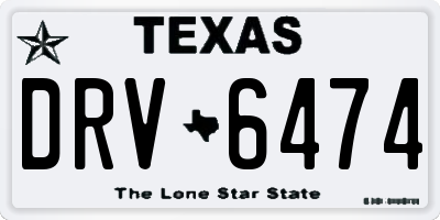 TX license plate DRV6474