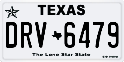 TX license plate DRV6479