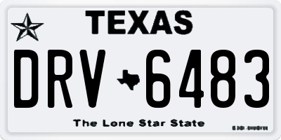 TX license plate DRV6483