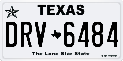 TX license plate DRV6484