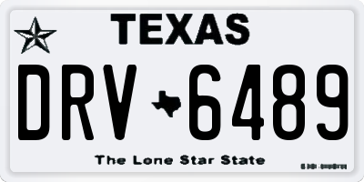 TX license plate DRV6489