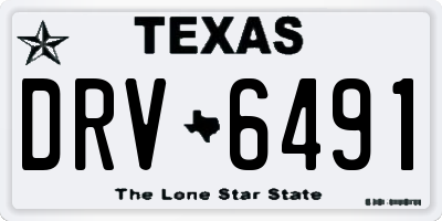 TX license plate DRV6491