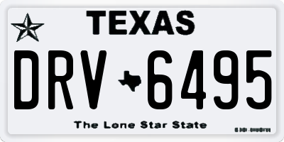 TX license plate DRV6495