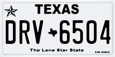 TX license plate DRV6504