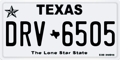 TX license plate DRV6505
