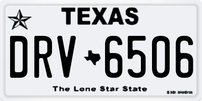 TX license plate DRV6506