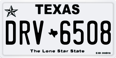 TX license plate DRV6508