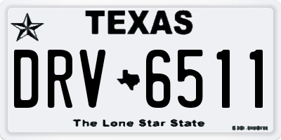 TX license plate DRV6511