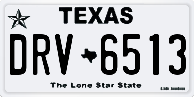 TX license plate DRV6513