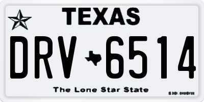 TX license plate DRV6514