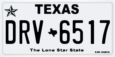 TX license plate DRV6517