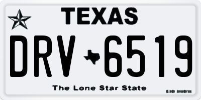 TX license plate DRV6519