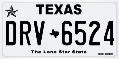 TX license plate DRV6524