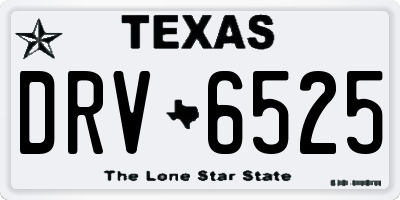 TX license plate DRV6525