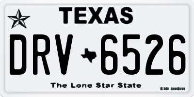 TX license plate DRV6526
