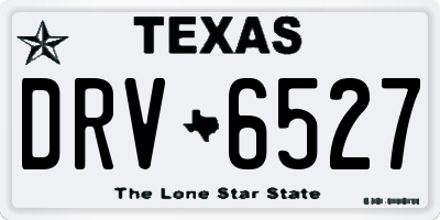 TX license plate DRV6527