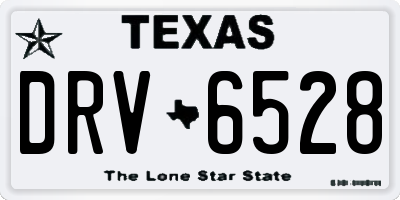 TX license plate DRV6528