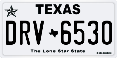 TX license plate DRV6530