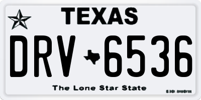 TX license plate DRV6536