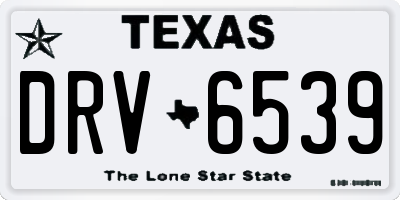 TX license plate DRV6539